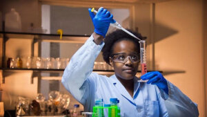a scientist in lab