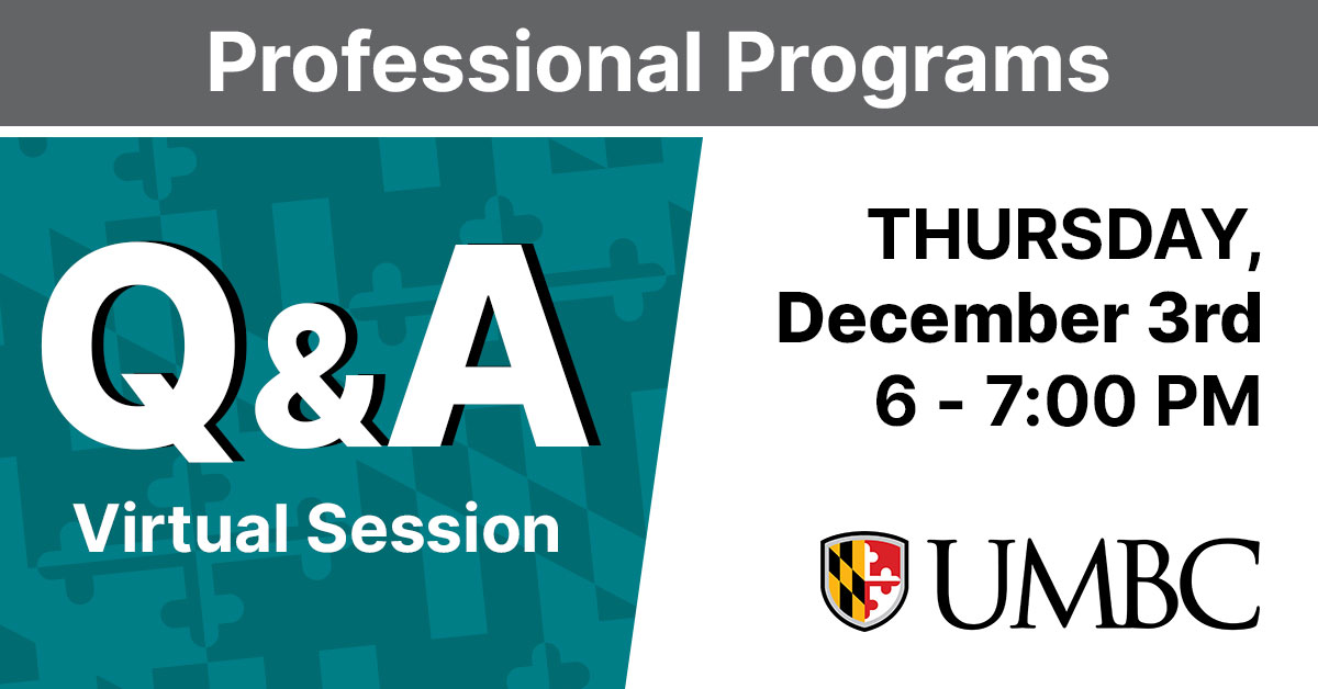 Professional Programs Q and A. Thursday December 3rd. 6 - 7 PM
