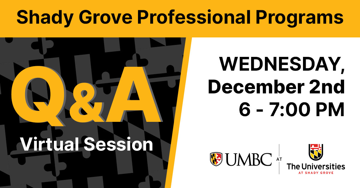 Shady Grove Q and A Session. Wednesday December 2, 6 - 7 PM