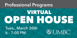 Professional Programs Virtual Open House. Tuesday March 30, 6 to 7 P.M.