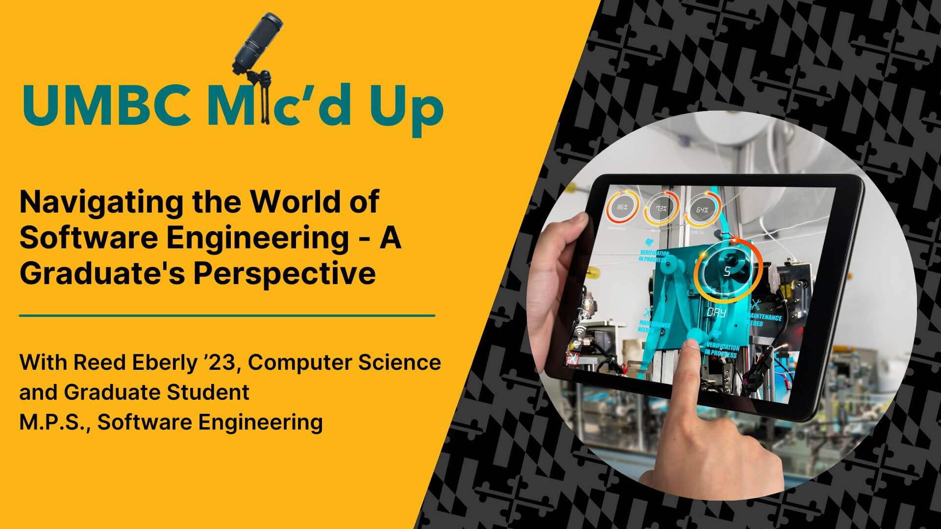 Reed Eberly shares his insights into software engineering in this UMBC Mic'd Up Podcast