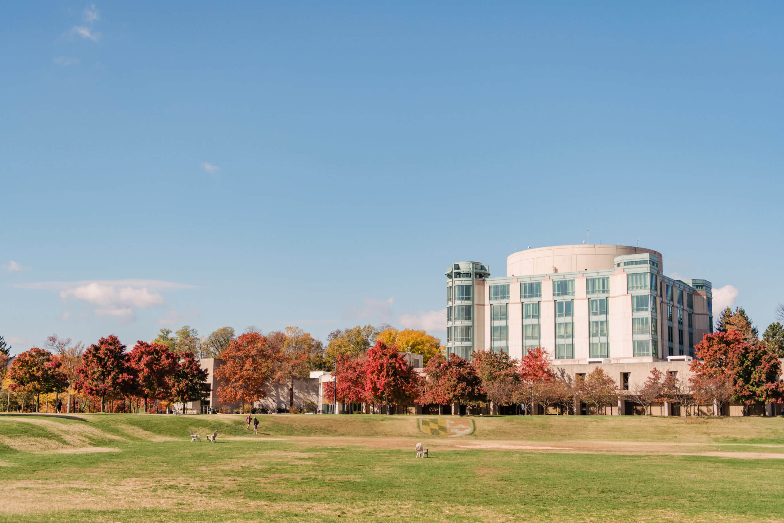 UMBC's Erickson Field in the fall.