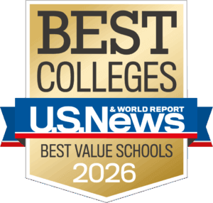 U.S. News and World Report Best Colleges 2026 badge for Best Value Schools