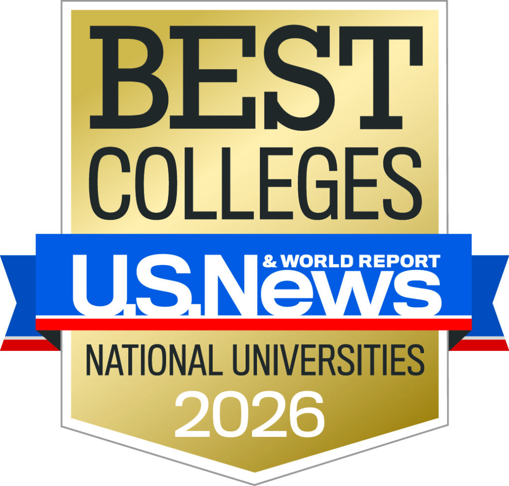 U.S. News and World Report Best Colleges 2026 badge for National Universities