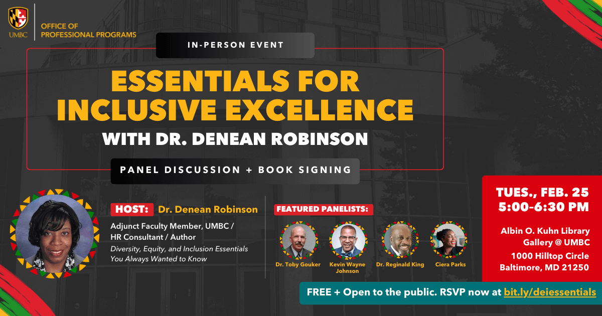 Essentials for Inclusive Excellence with Dr. Denean Robinson