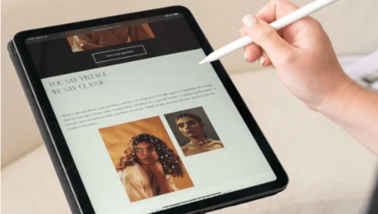 Person using an iPad with Apple Pencil to work on their personal brand strategy.